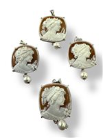 Pendente Mandile 1922 Donna Cammei  in Argento Conchiglia 2MCICM28 - 2MCICM28